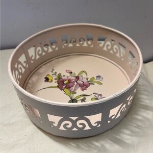 Floral Decorative Metal Basket